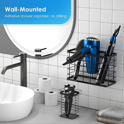 Hair Tool Organizer, Dryer Holder, 3 in 1 Blow Bathroom Organizer Wall - Image 5
