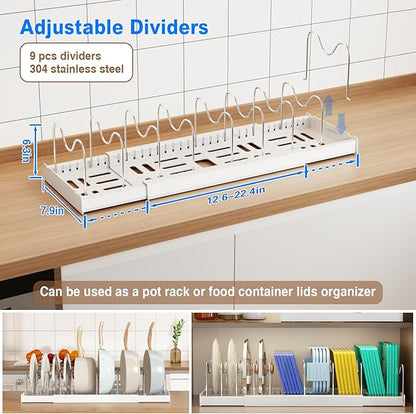 2 Pack Pots and Pans Organizer Under Cabinet - Image 2