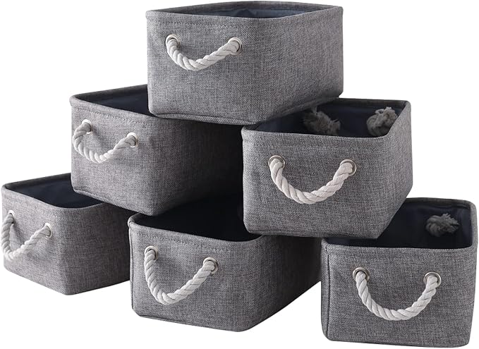 Small Fabric Storage Baskets, Foldable Gift Baskets by Sacyic