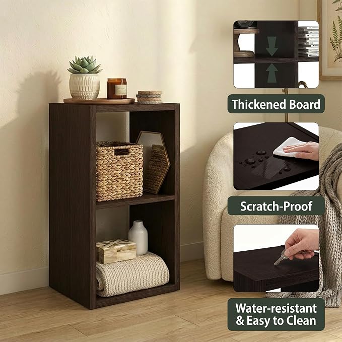 WannabeMyself【2026 Wooden Thick Frame】 2 Cube Storage Organizer - Image 3