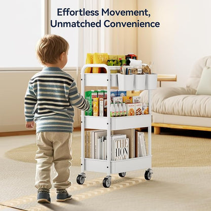 YASONIC Metal 3 Tier Rolling Cart - Image 2
