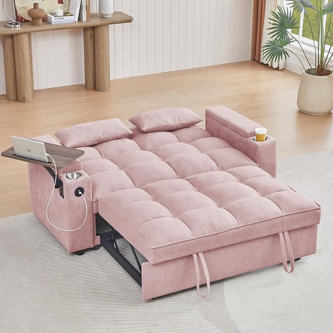 hansones ​66" Multi-Functional Pull-Out Sofa Bed - Image 6