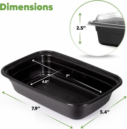 GUSTO 24 oz - 1 Compartment Meal Prep Containers - Image 2