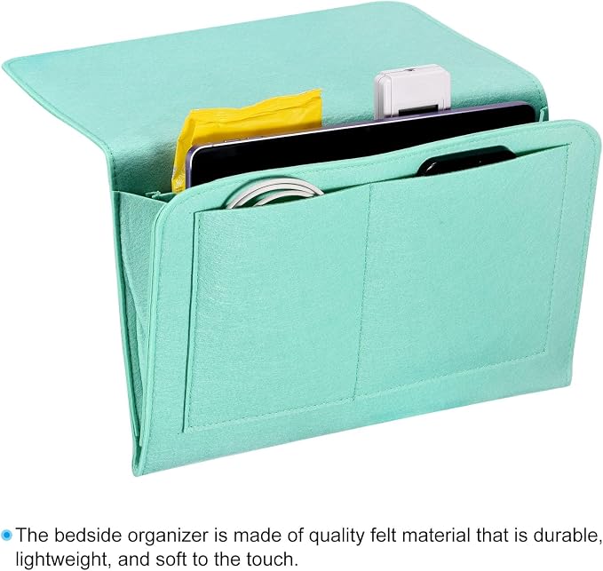 PATIKIL 13in Bedside Caddy, Bed Caddy Bedside Organizer Hanging Soft Felt 5 - Image 4