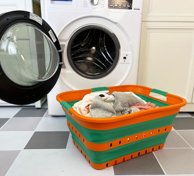 SAMMART 42L Collapsible Plastic Laundry Basket by SAMMART