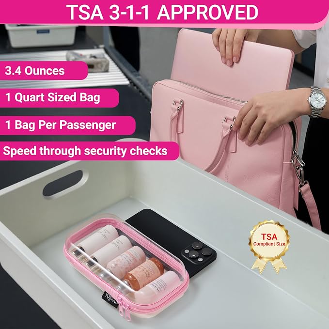 YQBRAO 4-Pack Clear Diaper Bag Organizer Pouches, 1.2mm Ultra-Thick PET Travel - Image 7