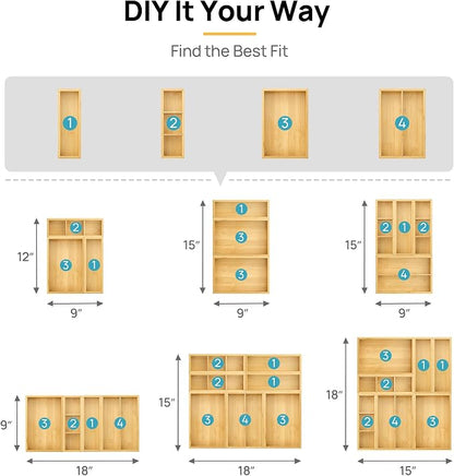Vtopmart Bamboo Drawer Organizer Boxes - Image 9
