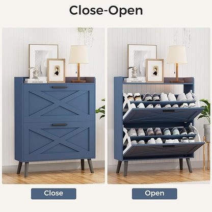 Homleke Farmhouse Shoe Storage Cabinet - Image 6