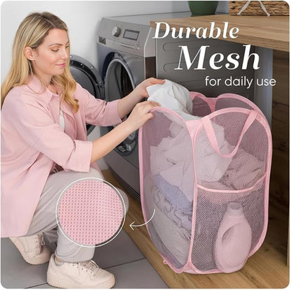 Handy Laundry Collapsible Mesh Pop Up Hamper - Image 5