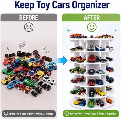 Krafetto 84-Slot Rotating Toy Car Display Tower - Image 5