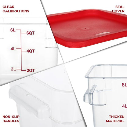 4 Pack Food Storage Containers, 6 Quart - Image 3
