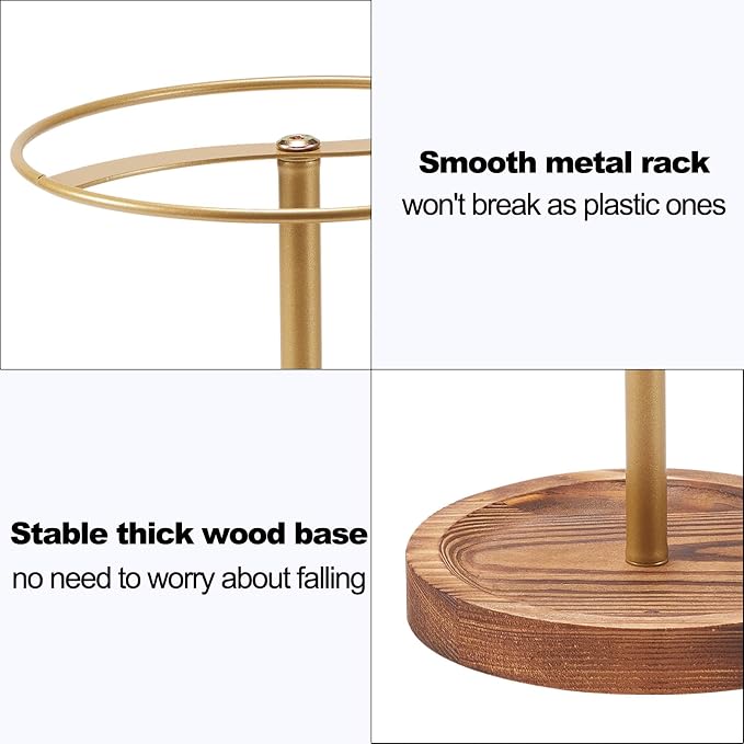 Sunglasses Organizer Wood Glasses Holder Stand, Metal Sunglass Storage Display - Image 3