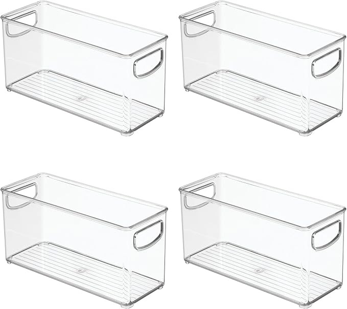 iDesign Slim Clear Plastic Stackable Storage Bin, Tall Narrow - Image 9