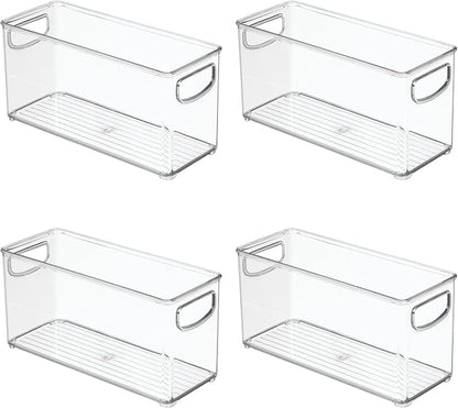 iDesign Slim Clear Plastic Stackable Storage Bin, Tall Narrow - Image 9