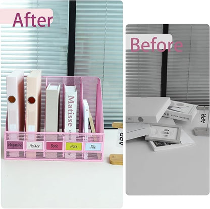 Desk Organizers, Metal Magazine File Holder - Image 5