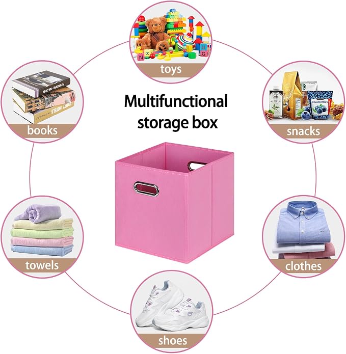 Fabric Cloth Storage Bins, Fabric Cube Bins Organizer - Image 3