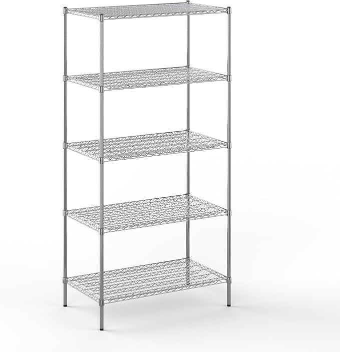 24" Deep x 42" Wide x 86" Height Wire Shelving Kit | 5-Tier | NSF Commercial by Regal+Altair