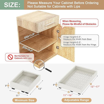 2Pc Pull out Cabinet Organizer, Width and Depth, Expandable - Image 2