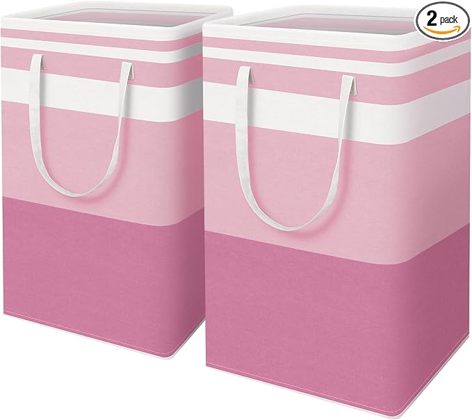 HomeHacks 2 Pack Large Laundry Baskets, Waterproof, Freestanding Laundry Hampers by HomeHacks