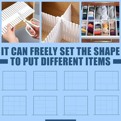 Blosssound 15 Pcs 5.12 Tall Drawer Divider Adjustable Drawer Organizer DIY - Image 3