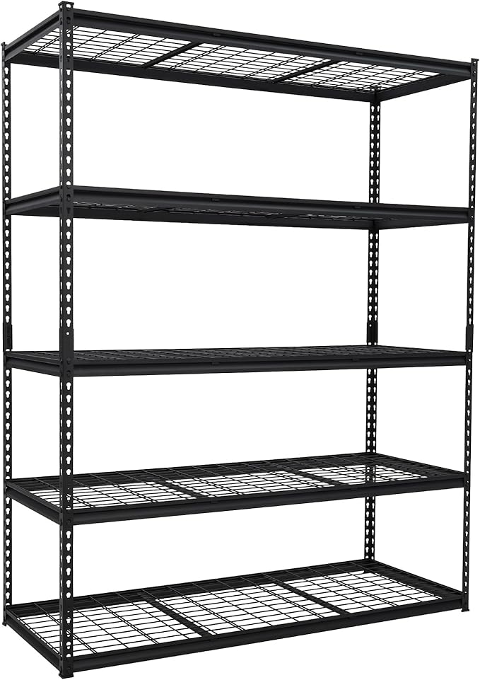 Garage Storage Shelves 5 Tiers, Heavy Duty Storage Shelving Racks by Unknown