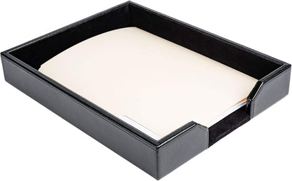 Dacasso Bonded Leather Desktop Tray Luxury Letter Holder & Paper Organizer - Image 7