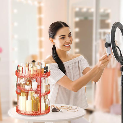 360 Rotating Makeup Organizer, DIY Adjustable Cosmetics Organizer, Professional - Image 7