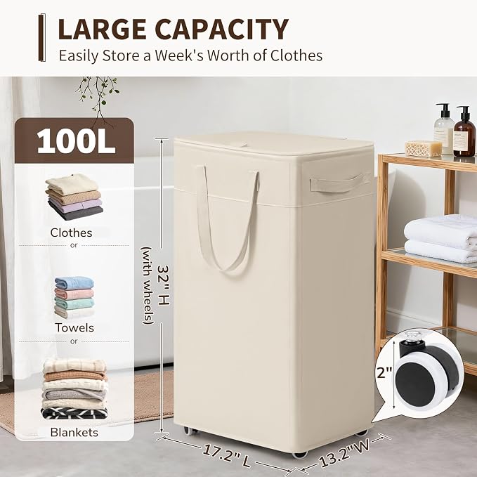 Goodpick 100L Collapsible Laundry Hamper - Image 3