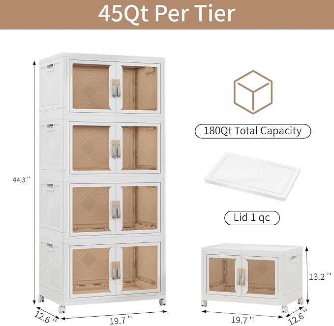 Large Clear Stackable Storage Bins - Image 2
