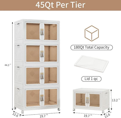 Large Clear Stackable Storage Bins - Image 2