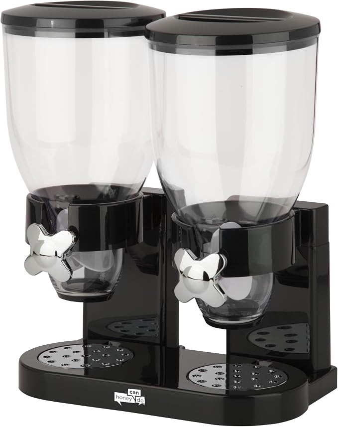 Honey-Can-Do Zevro Dual Dry Food Dispenser – Countertop Cereal Dispenser - Image 3