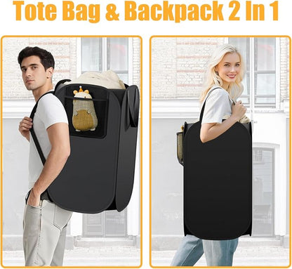 House Again 2 Pack 76L Laundry Backpack, 210D Oxford Heavy Duty Laundry Bag - Image 4