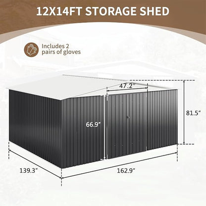 Polar Aurora 12x14 FT Outdoor Storage Shed | Garden Shed - Image 5
