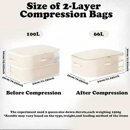 Compression Storage Bags for Bedding, 2 Pack Large Vacuum Sealer Bags - Image 2