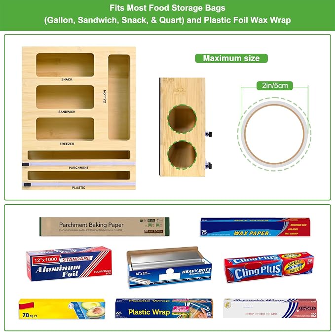 MSJGA Magnetic Food Bag Storage Organizer - Image 7