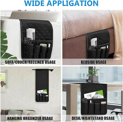 Sofa Armrest Organizer Non-Slip Arm Chair Bedside Caddy Storage Organizer - Image 5