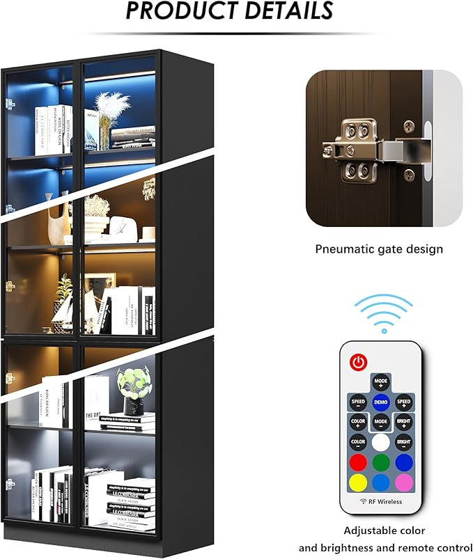 79'' Tall Glass Display Cabinet - Image 4