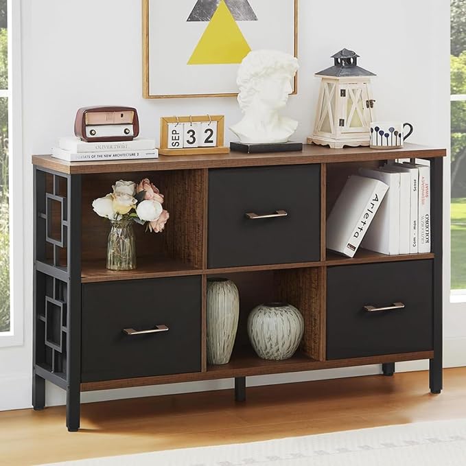 HOMISSUE 6 Cube Storage Organizer Shelf, Rustic Short Bookshelf by Homissue