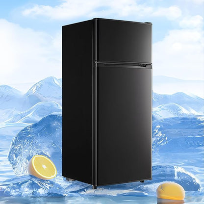 5.0 Cu.ft Refrigerator with Freezer Small Fridge Drink Holder Double Door - Image 9
