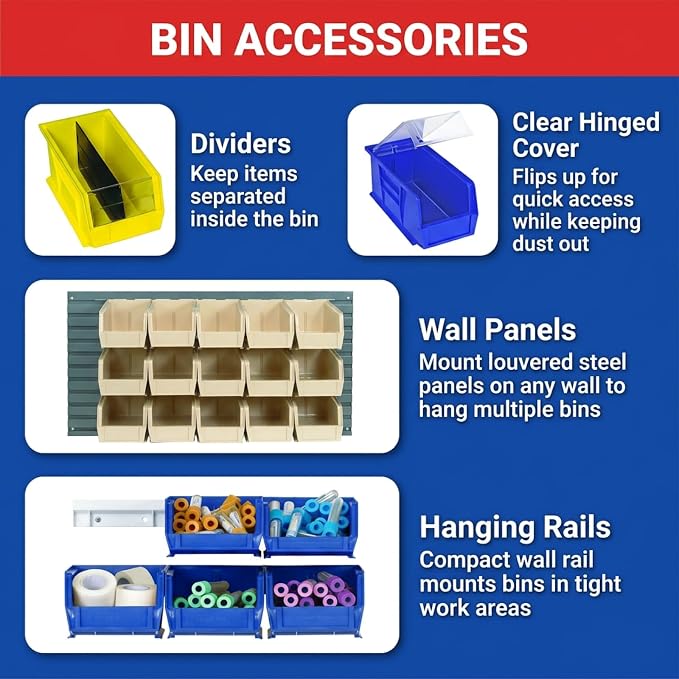 Quantum Storage QUS238 Heavy-Duty Stackable Plastic Storage Bins - Image 4