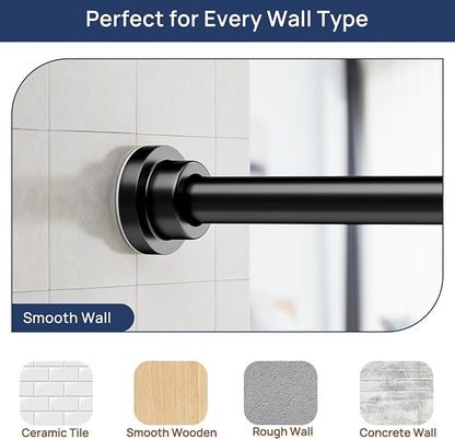 ENJOYBASICS 2 Pack Tension Curtain Rod, 32-78" Adjustable, No Tools, - Image 5