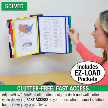 Ultimate Office FASTFIND 10-Pocket Wall Reference Display Organizer, Colors | - Image 3