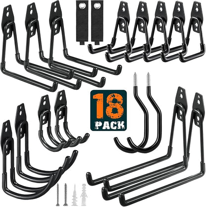 18 Pack Garage Hooks Heavy Duty Utility Steel by HUPBIPY