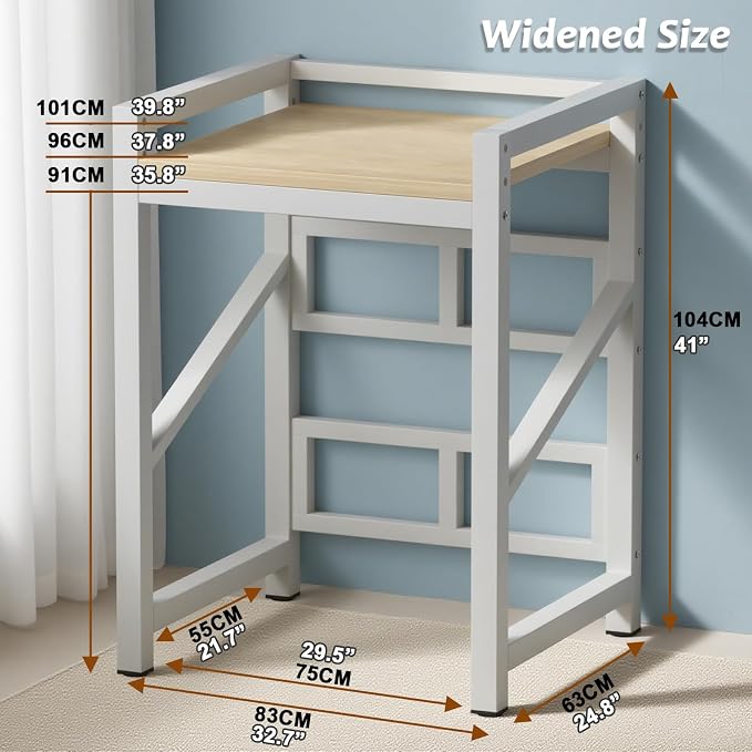 Over The Washer and Dryer Storage Shelf, Widen & 3 Height Adjustable Stacking - Image 2