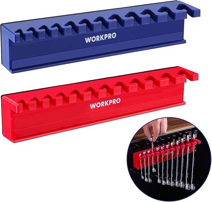 WORKPRO 2-Piece Magnetic Wrench Organizer, 24 Slots Wrenches Holder Fits SAE - Image 8