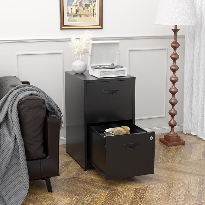 2 Drawer File Cabinet, Metal Two Drawer Vertical File Cabinets - Image 6