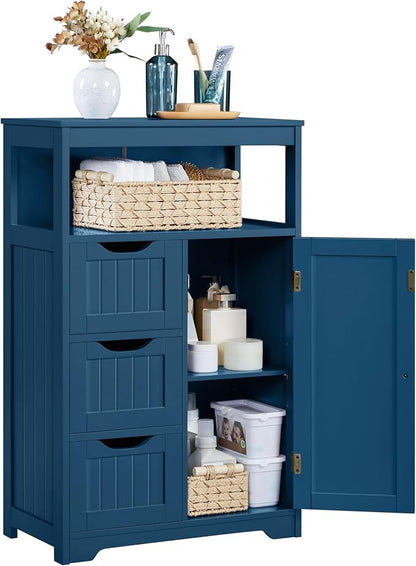 Yaheetech Bathroom Floor Cabinet, Free Standing Wooden Storage Organizer by Unknown