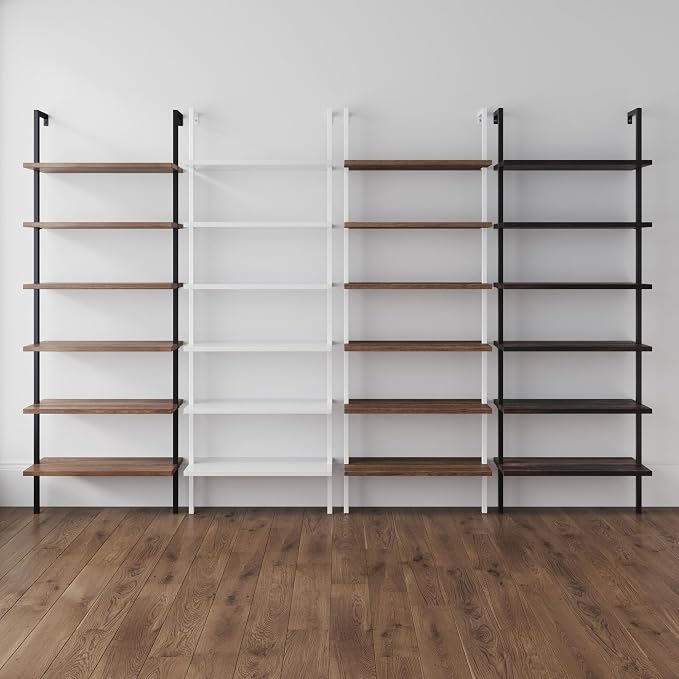 Nathan James Theo 6-Shelf Tall Bookcase, Wall Mount Bookshelf - Image 9