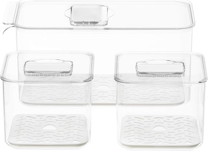 iPEGTOP Fridge Produce Saver Food Storage Bin Containers, Stackable - Image 8