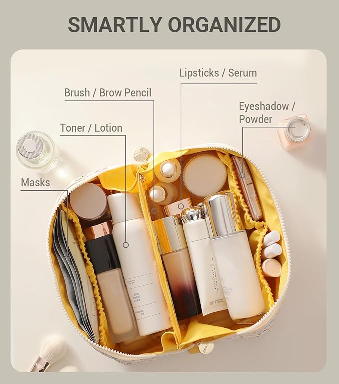 Aveniee Travel Makeup Bag for Women, Large Cosmetic Organizer - Image 2